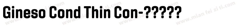 Gineso Cond Thin Con字体转换